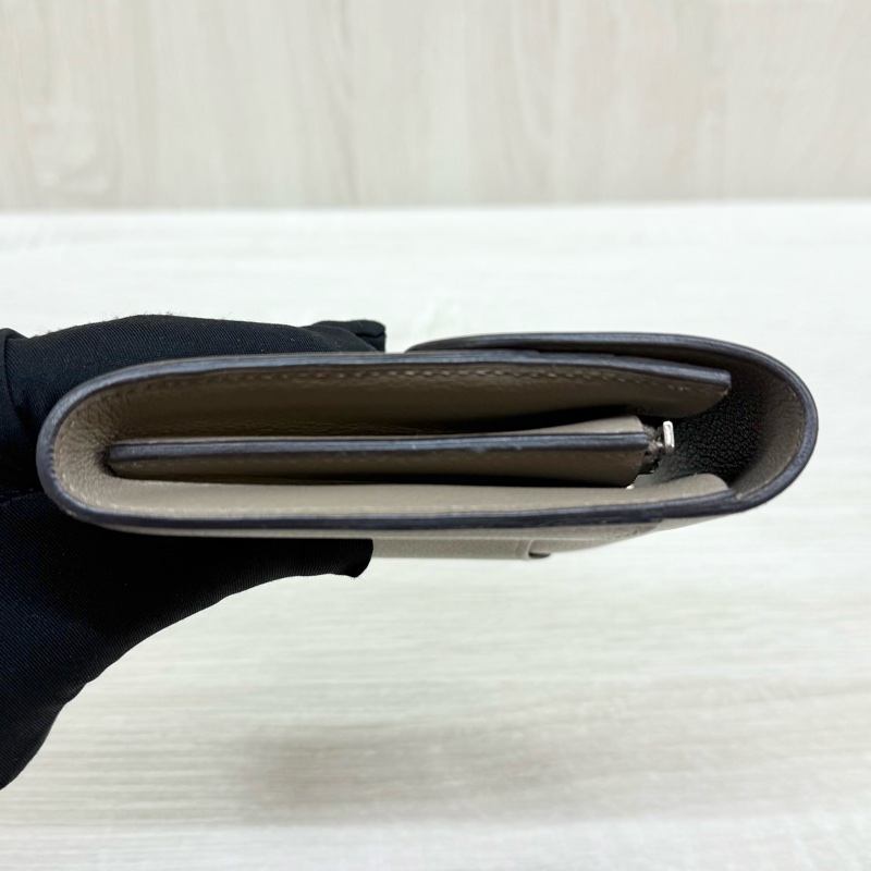 HERMES大象灰EPSOM銀釦兩折康康短夾-13