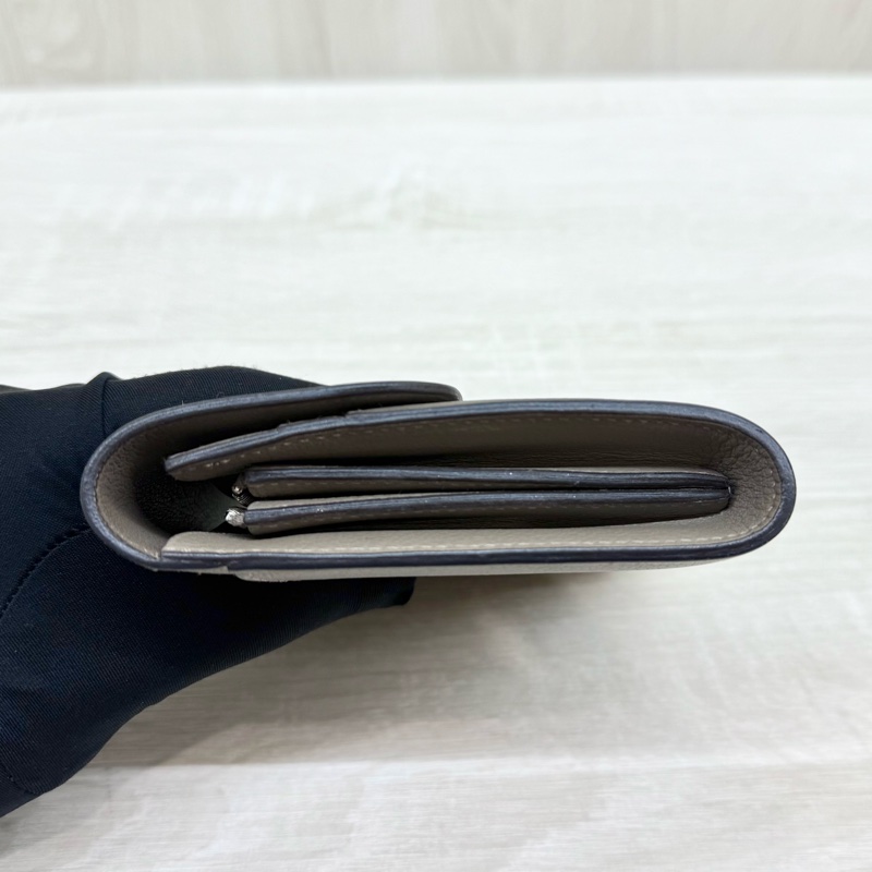 HERMES大象灰EPSOM銀釦兩折康康短夾-14