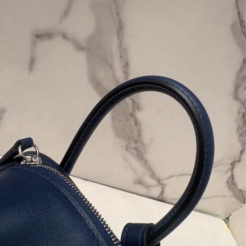 Hermes寶石藍Swift銀扣mini Lindy-23