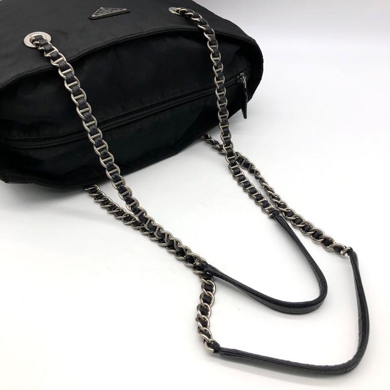 🌷Prada 單肩包銀色鏈條 ｜經典花紋✦fufu style 精品✦ 氣質款｜-18