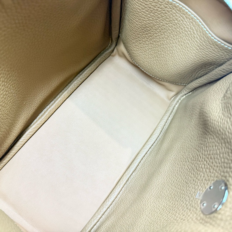 HERMES 37color棕T/C皮K刻銀釦LINDY26/H073428-11