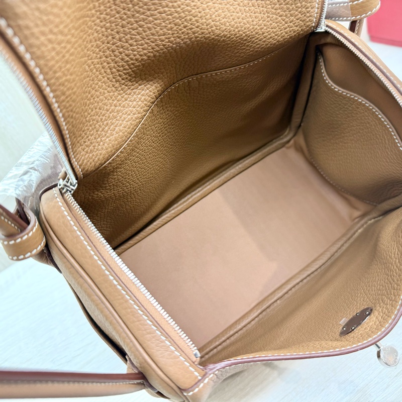 HERMES 37color棕T/C皮K刻銀釦LINDY26/H073428-13