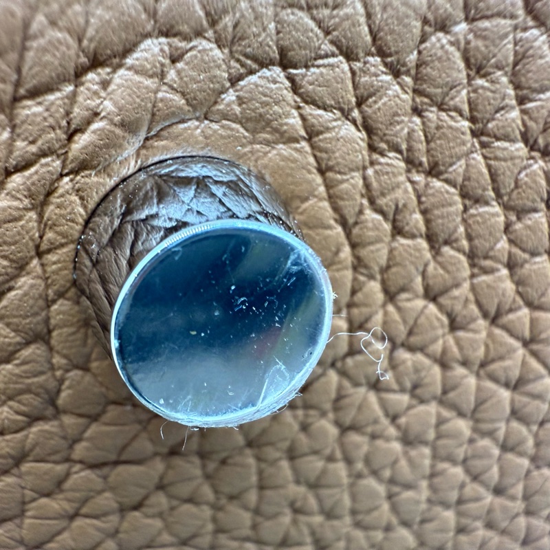 HERMES 37color棕T/C皮K刻銀釦LINDY26/H073428-15