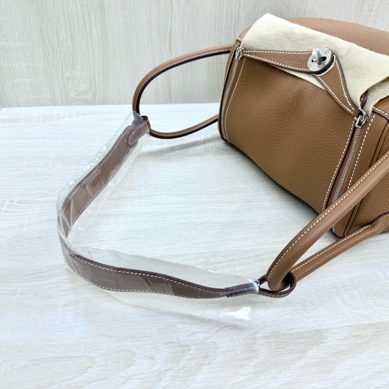 HERMES 37color棕T/C皮K刻銀釦LINDY26/H073428-18