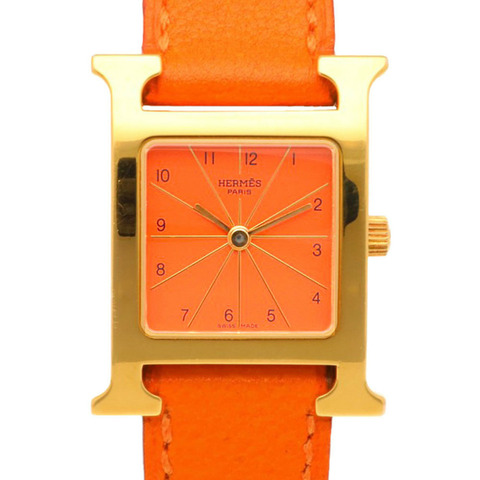 二手愛馬仕 H 手錶，不鏽鋼 HH1.210 石英機芯，女士款。