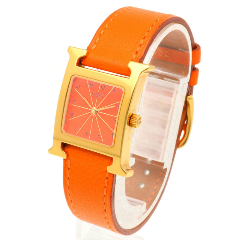二手愛馬仕 H 手錶，不鏽鋼 HH1.210 石英機芯，女士款。-2