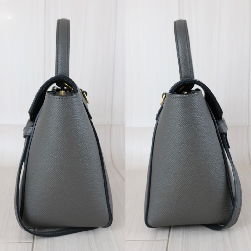 「JL精品代購」98新 Celine 灰色鯰魚包Belt Nano-4