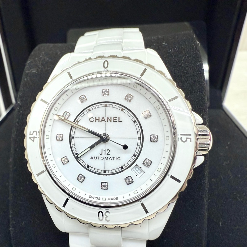 CHANEL白陶瓷12點鑽CALIBER 38MM J12機芯腕錶H5705-4