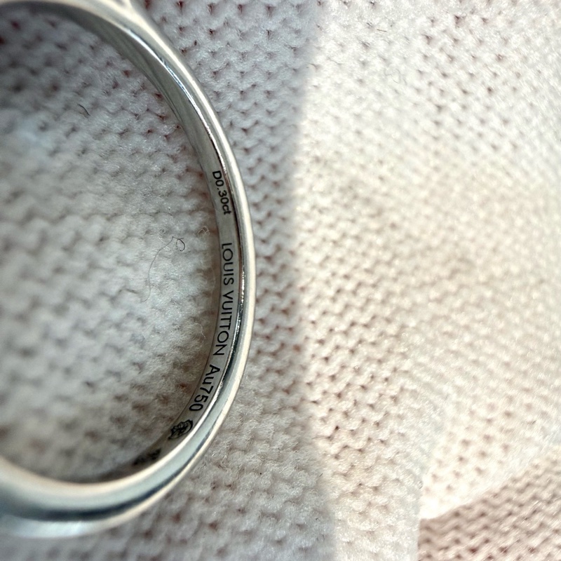 LV Star Blossom18k金滿鑽四葉草戒指 尺寸51-8