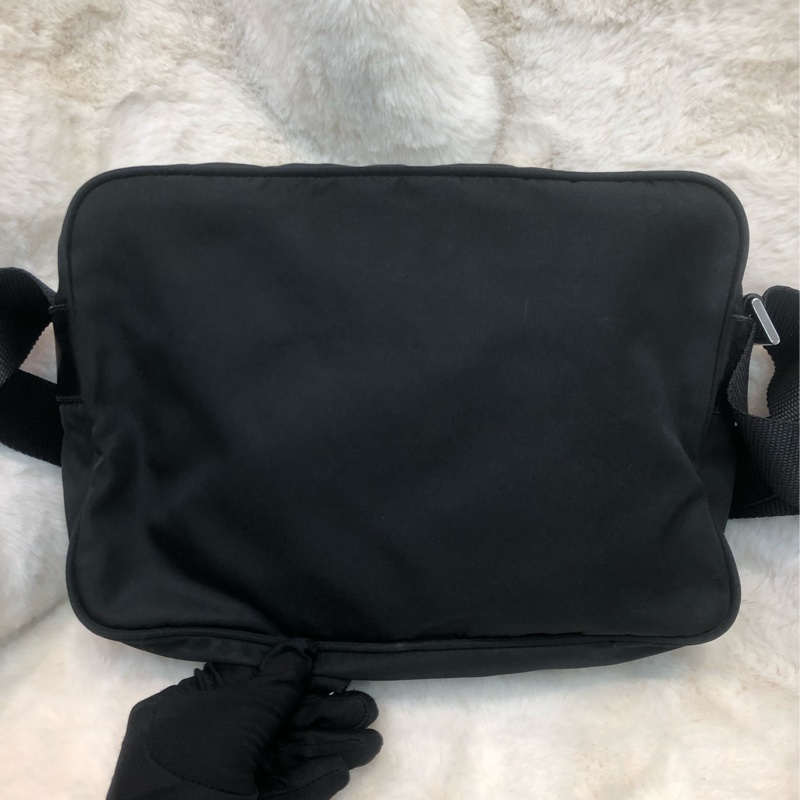 Prada 黑色降落傘料斜孭袋 相機袋 男/女 XC178-1