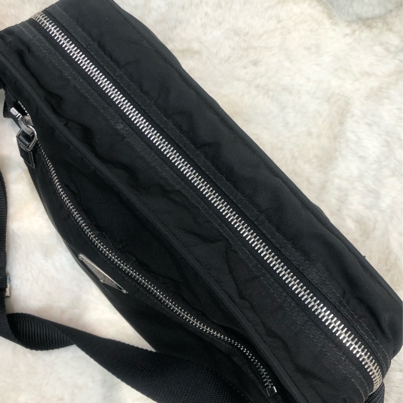 Prada 黑色降落傘料斜孭袋 相機袋 男/女 XC178-6