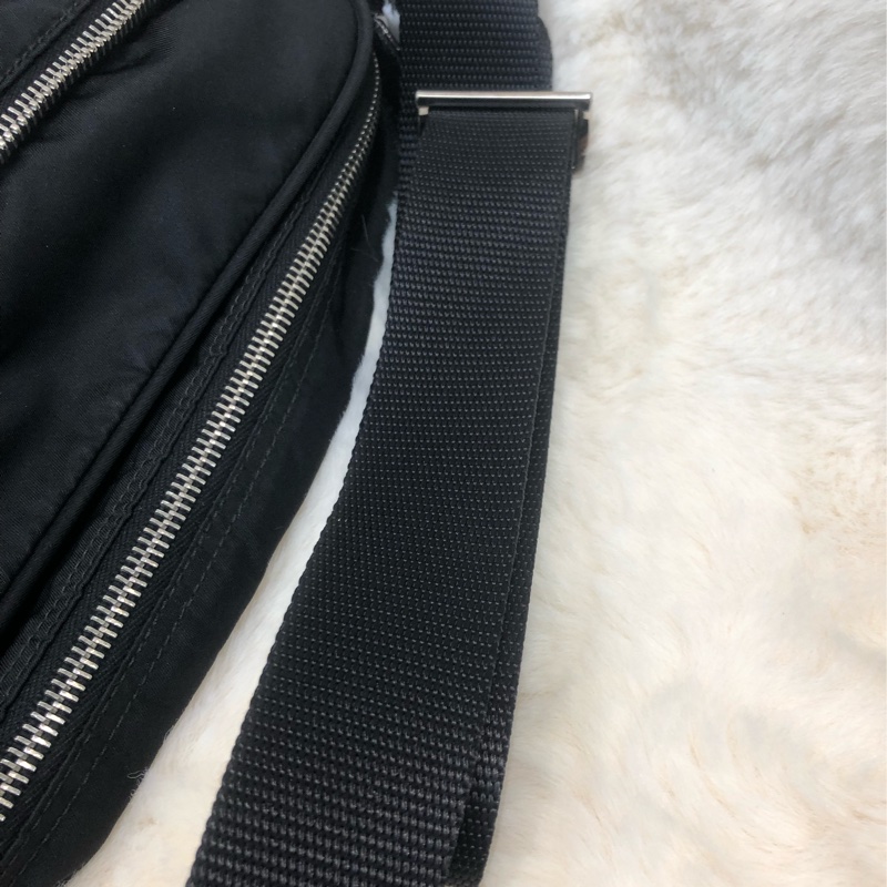 Prada 黑色降落傘料斜孭袋 相機袋 男/女 XC178-7