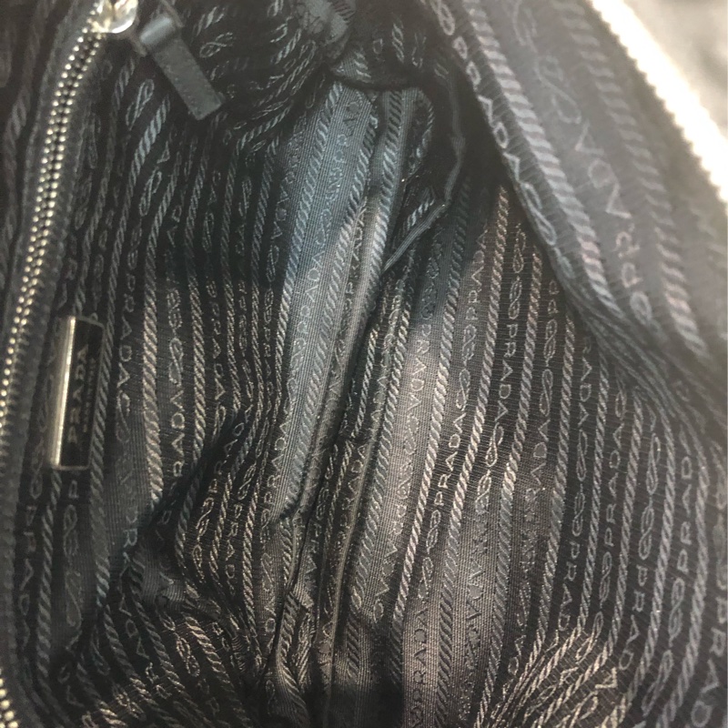 Prada 黑色降落傘料斜孭袋 相機袋 男/女 XC178-19