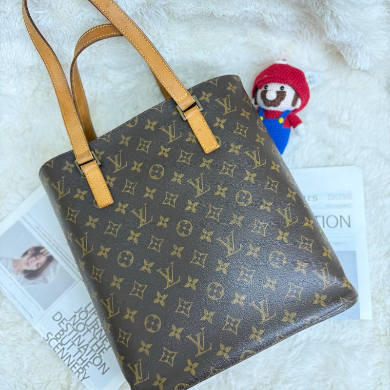 LV Vivian 薇薇安 棕色 老花 塗層帆布拼牛皮 大號-1