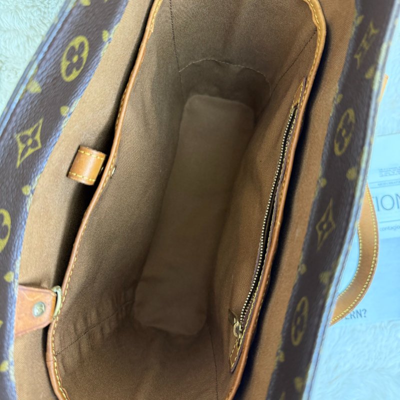 LV Vivian 薇薇安 棕色 老花 塗層帆布拼牛皮 大號-4