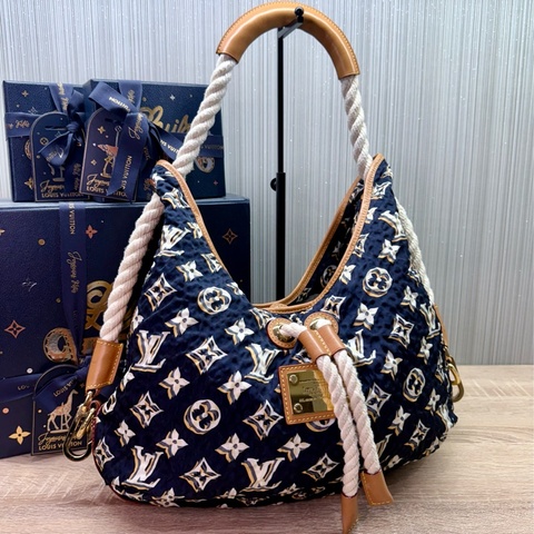 LV M40235 Bulles MM HOBO限量稀有絕版海軍藍郵輪幻影繩結包