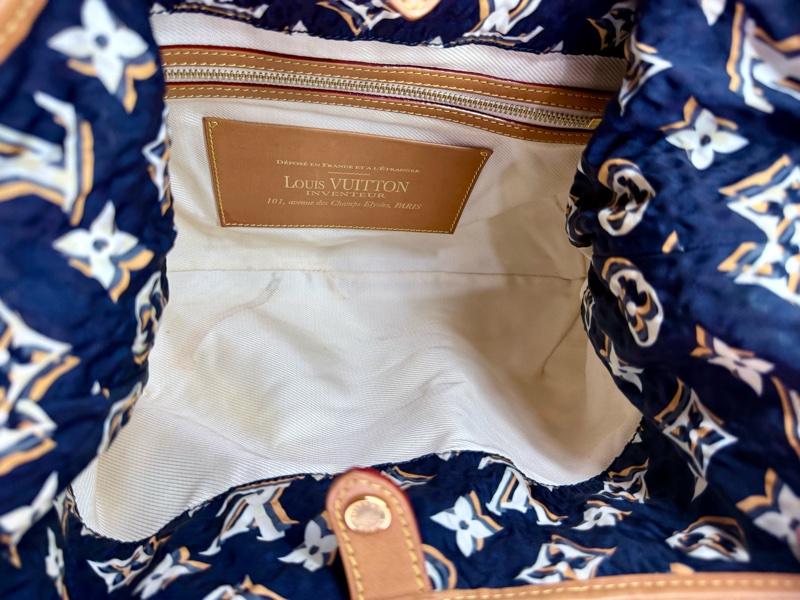 LV M40235 Bulles MM HOBO限量稀有絕版海軍藍郵輪幻影繩結包-34