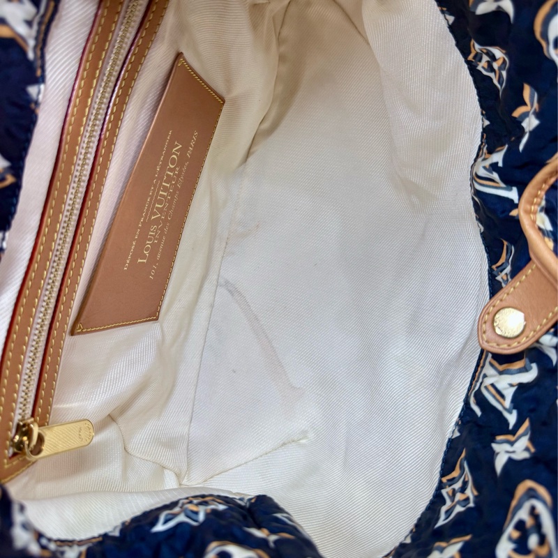 LV M40235 Bulles MM HOBO限量稀有絕版海軍藍郵輪幻影繩結包-35