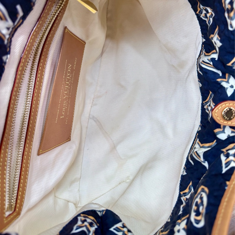 LV M40235 Bulles MM HOBO限量稀有絕版海軍藍郵輪幻影繩結包-36