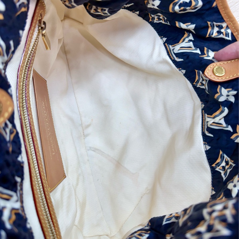 LV M40235 Bulles MM HOBO限量稀有絕版海軍藍郵輪幻影繩結包-37