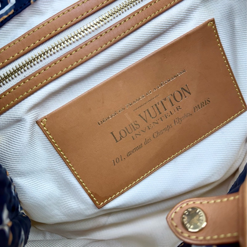 LV M40235 Bulles MM HOBO限量稀有絕版海軍藍郵輪幻影繩結包-39