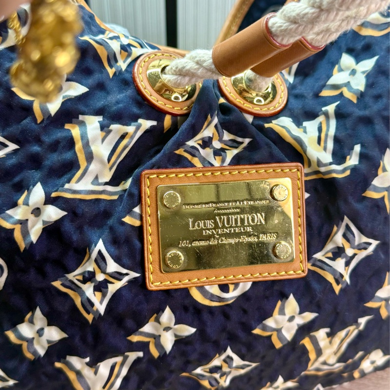 LV M40235 Bulles MM HOBO限量稀有絕版海軍藍郵輪幻影繩結包-42