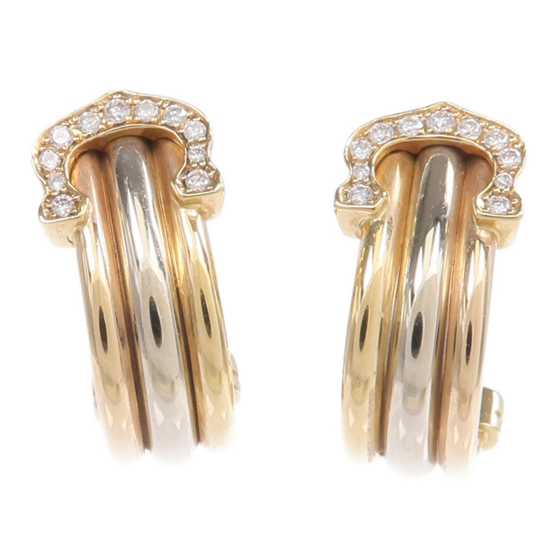 CARTIER 18K黃金/白金/玫瑰金C De Cartier Earrings鑽石耳環-0