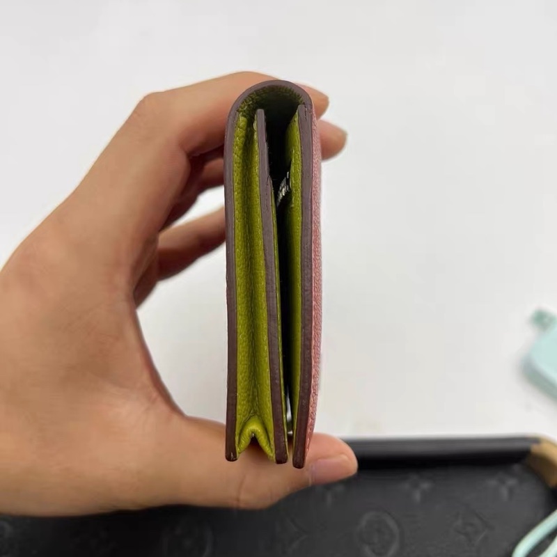 9.5成新 Hermès 愛馬仕 Béarn 長夾 M刻 撞色紅×青草綠 H扣 銀扣 拉鍊零錢層-1