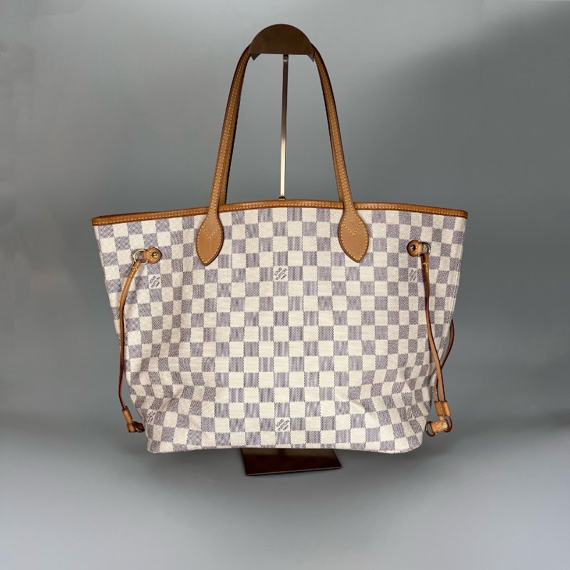 LV N41361 白棋盤 NEVERFULL MM 托特包-0