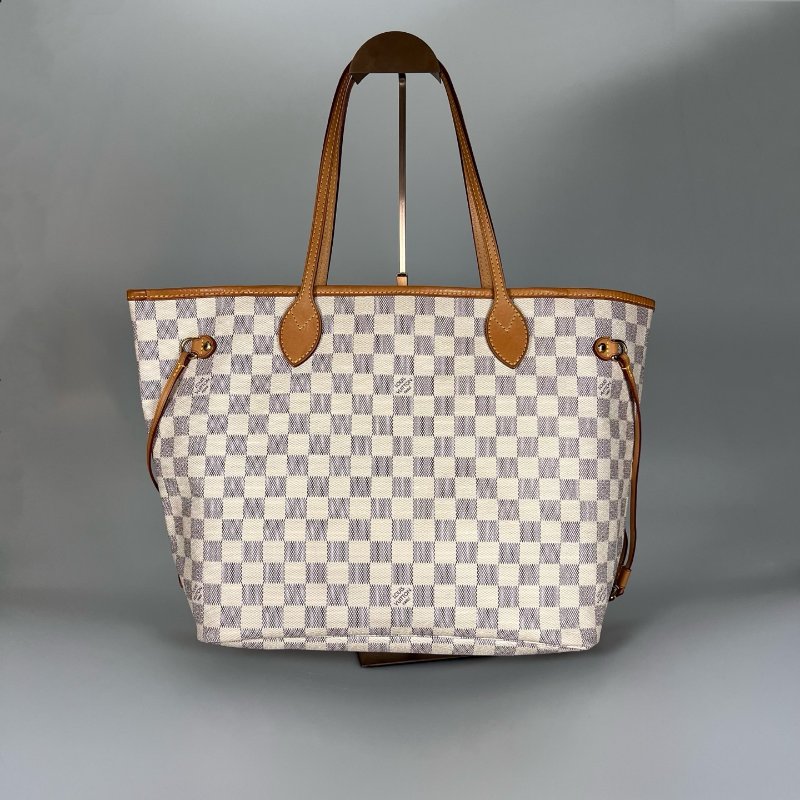 LV N41361 白棋盤 NEVERFULL MM 托特包-1