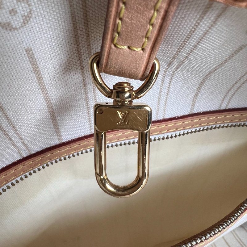 LV N41361 白棋盤 NEVERFULL MM 托特包-9