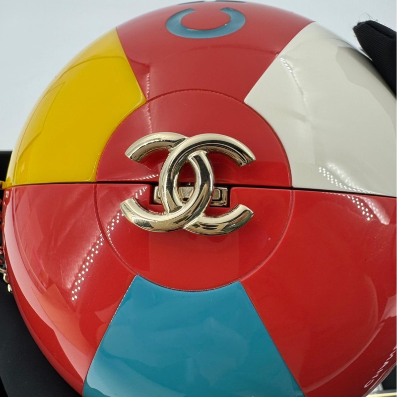 Chanel 19S Lucite Red Yellow Blue & White Beach Ball Bag with Gold Hardware-4