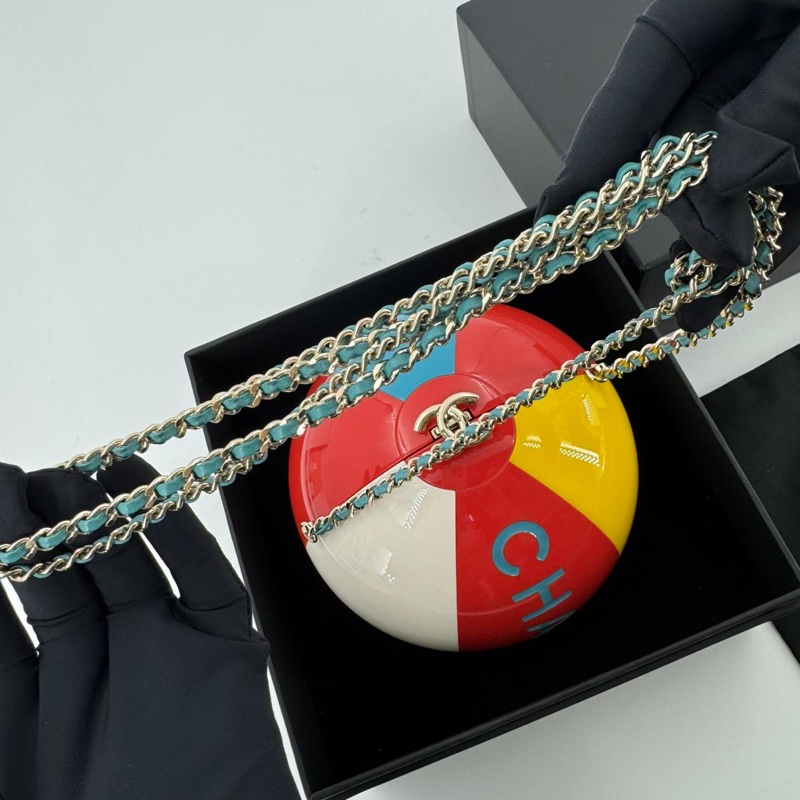 Chanel 19S Lucite Red Yellow Blue & White Beach Ball Bag with Gold Hardware-10