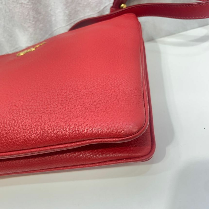 【包稅】PRADA 1BH046 Vitello Daino 雙拉鍊斜背包-5