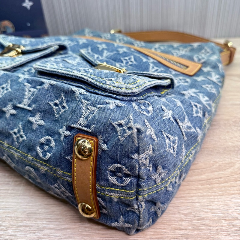 LV M95048 Baggy Denim Hobo GM 藍色丹寧牛仔肩背包-23