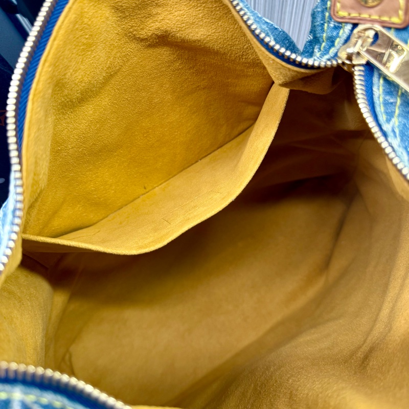 LV M95048 Baggy Denim Hobo GM 藍色丹寧牛仔肩背包-31