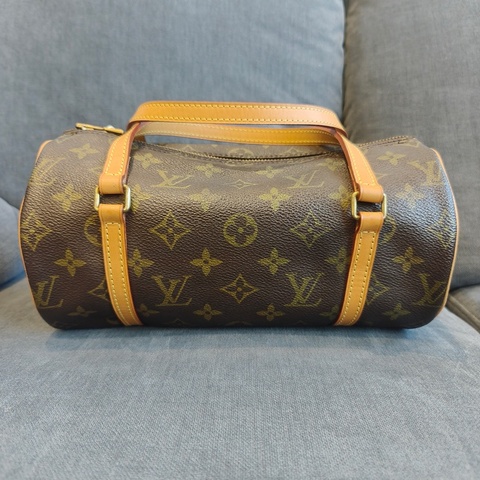 LOUIS VIUTTON 路易威登 Papillon 圓筒包 小號 老花色 塗層帆布 男女通用款 旅行包