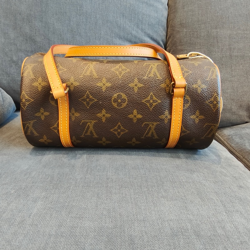 LOUIS VIUTTON 路易威登 Papillon 圓筒包 小號 老花色 塗層帆布 男女通用款 旅行包-1