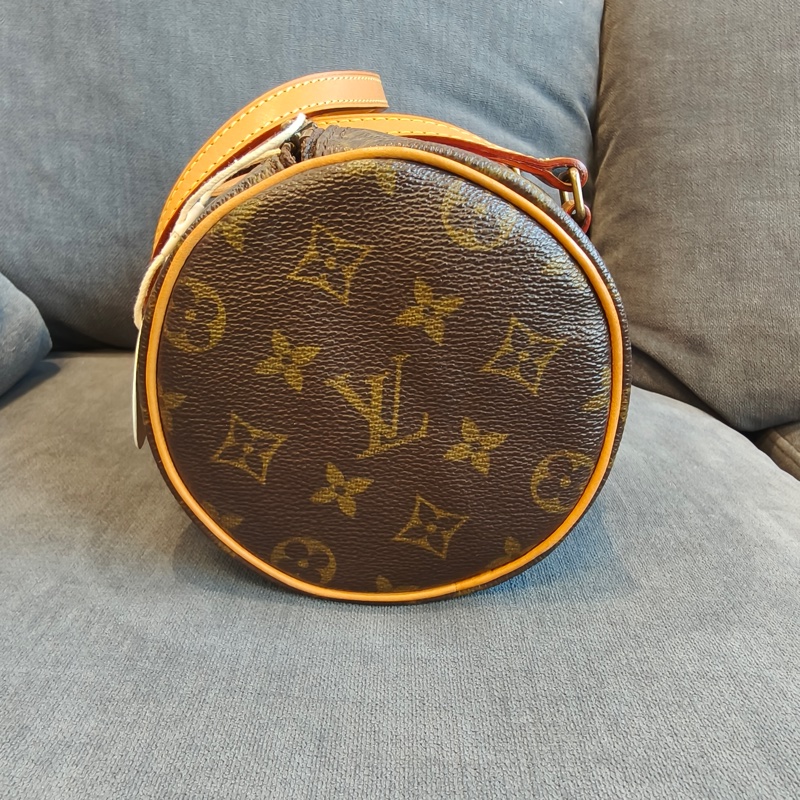 LOUIS VIUTTON 路易威登 Papillon 圓筒包 小號 老花色 塗層帆布 男女通用款 旅行包-3