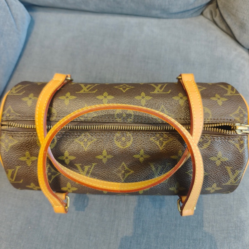 LOUIS VIUTTON 路易威登 Papillon 圓筒包 小號 老花色 塗層帆布 男女通用款 旅行包-4