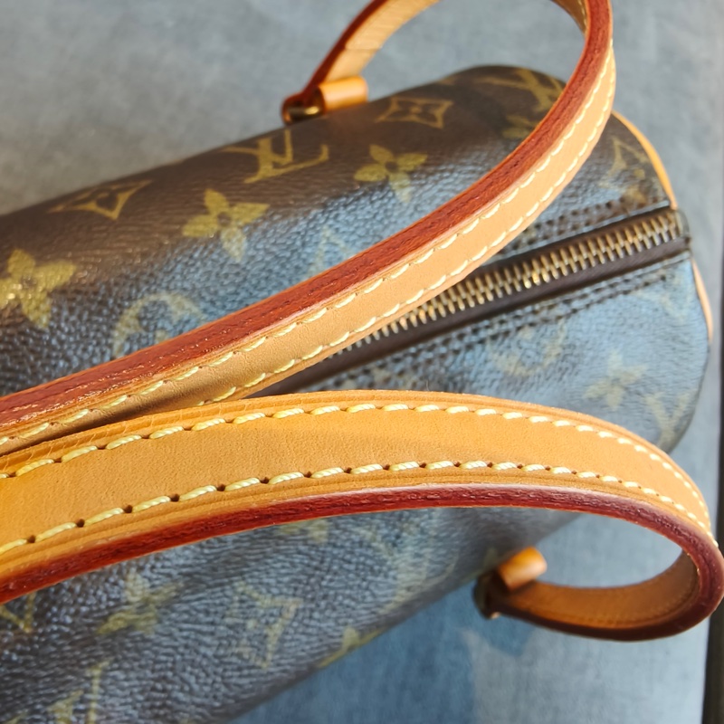 LOUIS VIUTTON 路易威登 Papillon 圓筒包 小號 老花色 塗層帆布 男女通用款 旅行包-6