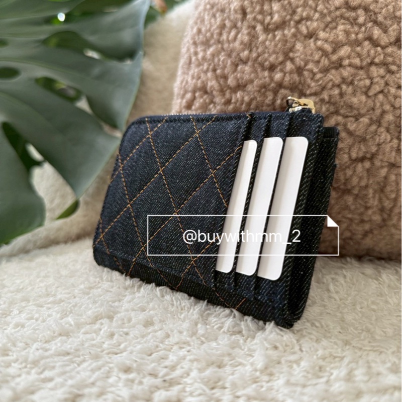 ⭐️賣場有滿額折扣⭐️香奈兒26P 牛仔丹寧L型卡包-1