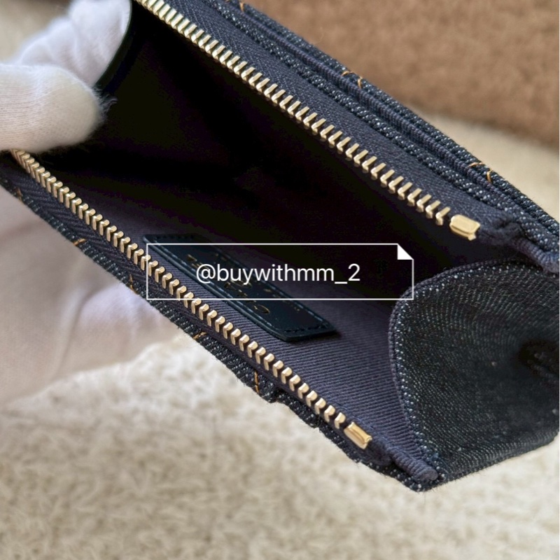 ⭐️賣場有滿額折扣⭐️香奈兒26P 牛仔丹寧L型卡包-5