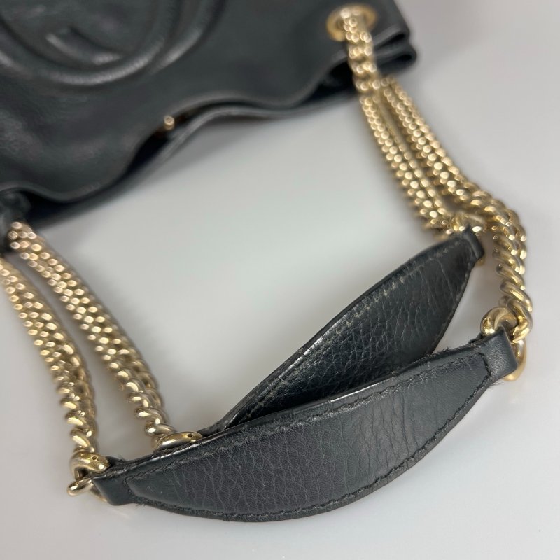 GUCCI 308982 黑皮革SOHO包-6