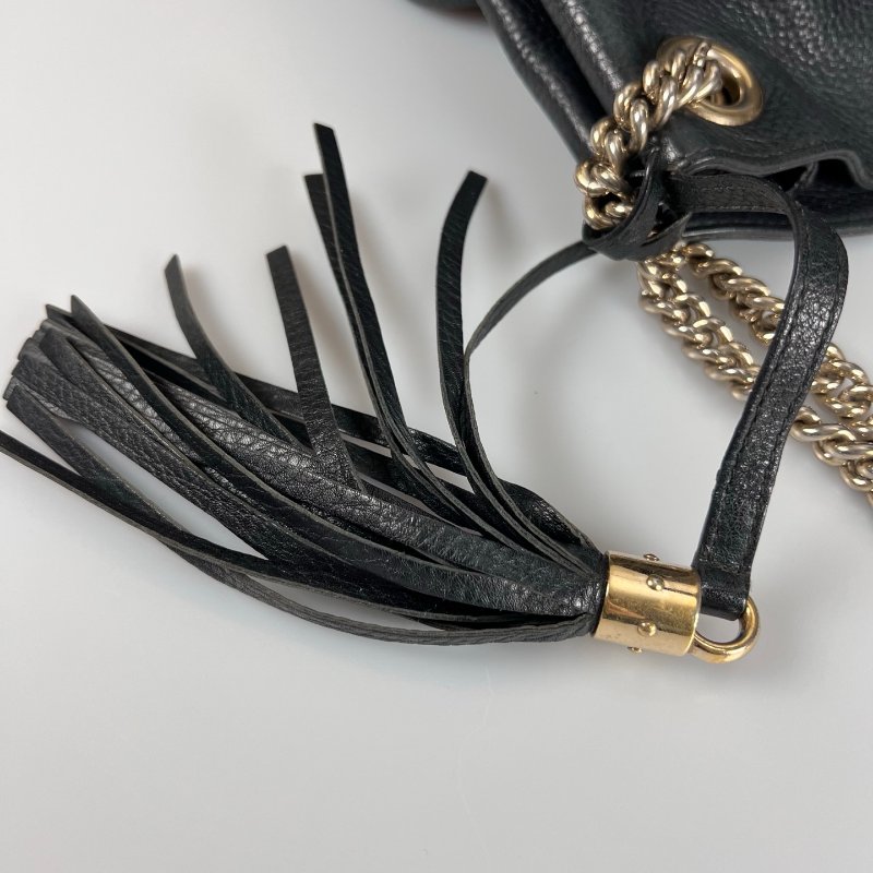 GUCCI 308982 黑皮革SOHO包-7