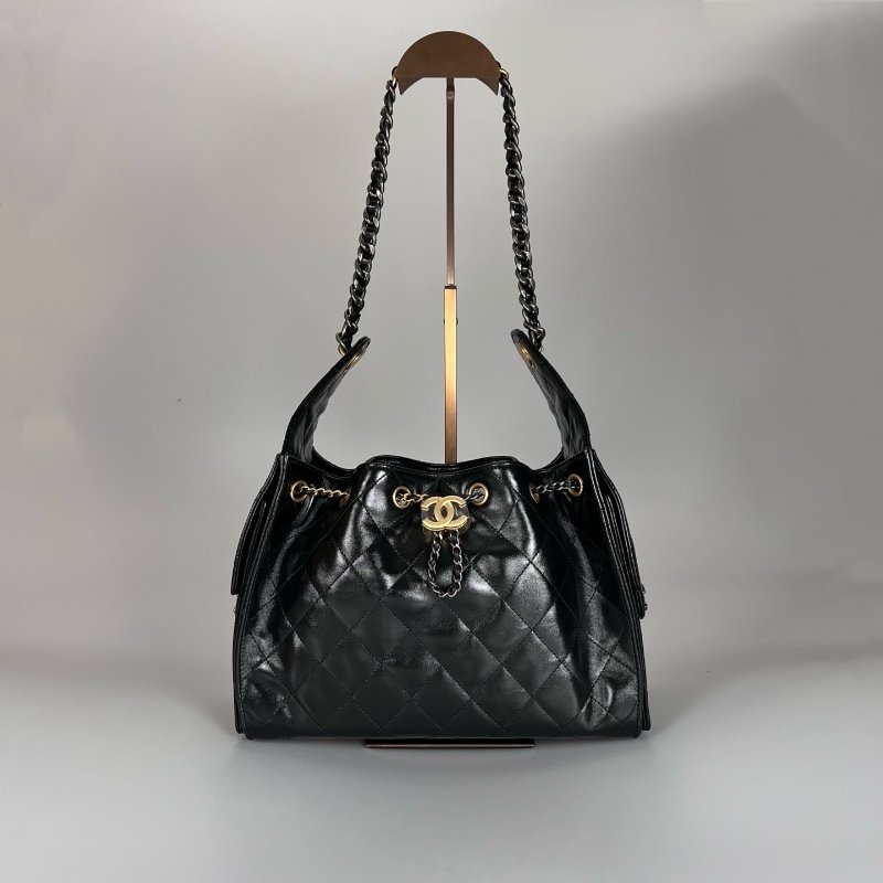 全新品 CHANEL 25BAG小號牛皮黑-1