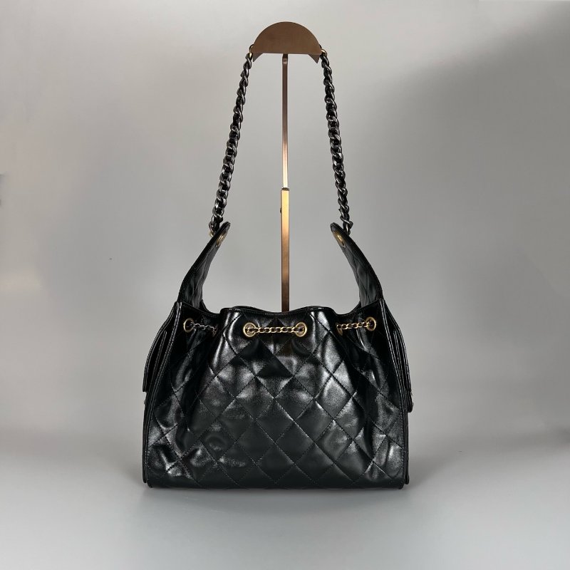 全新品 CHANEL 25BAG小號牛皮黑-2