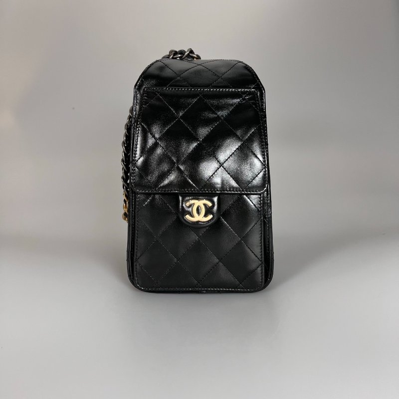 全新品 CHANEL 25BAG小號牛皮黑-3