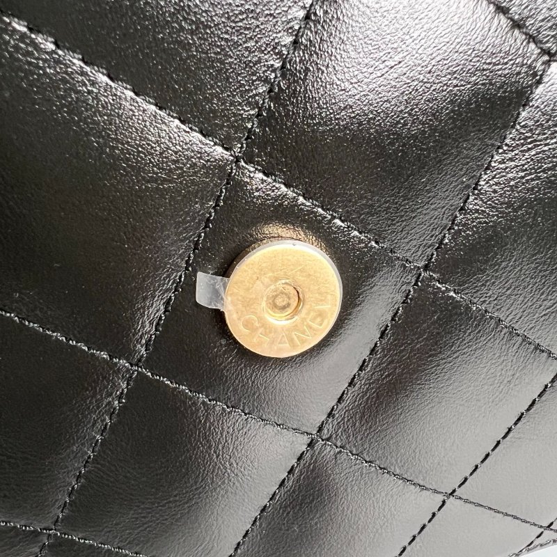 全新品 CHANEL 25BAG小號牛皮黑-9