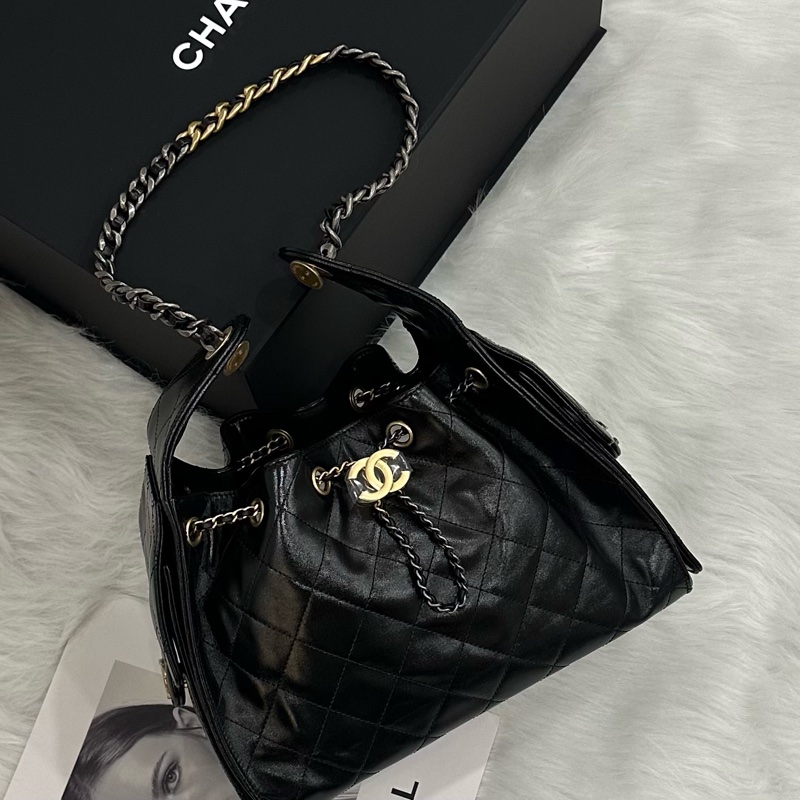 全新品 CHANEL 25BAG小號牛皮黑-0